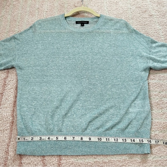 Banana Republic Short Sleeve Sweater Lightweight Knit Size XS Linen Blend - Picture 7 of 9